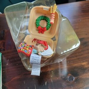 Enesco 1990 Mcdonalds McHappy Holidays Christmas Tree Ornament With Box